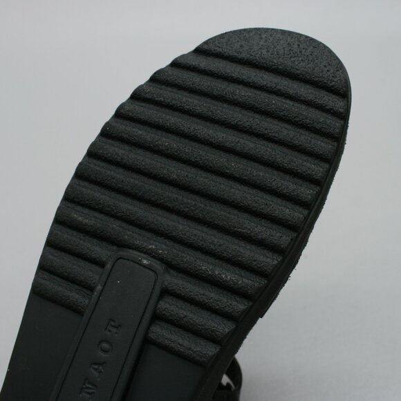 NAOT 41 Ladies 10 Hook Loop 3-Strap Black Slingback Open-toe Shoes Flats Sandals - Picture 10 of 12